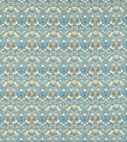 Strawberry Thief Fabric by Clarke & Clarke Denim/Spice