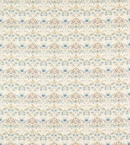 Strawberry Thief Fabric by Clarke & Clarke Linen/Plum