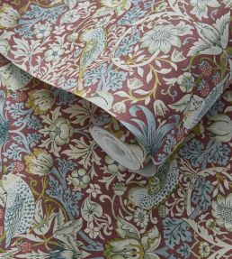 Strawberry Thief Wallpaper by Clarke & Clarke Plum