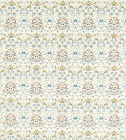 Strawberry Thief Embroidery Fabric by Clarke & Clarke Denim
