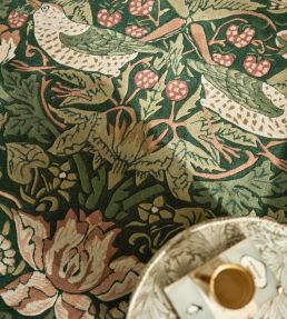Morris & Co Strawberry Thief rug Forest 27707140200-US Forest