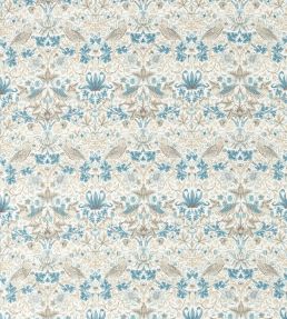 Strawberry Thief Fabric by Morris & Co Slate / Vellum