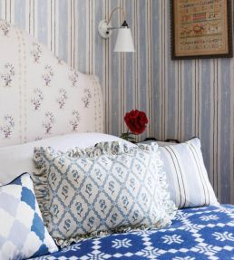 Strawberry Trellis Cushion 46 x 32cm by Barneby Gates China Blue