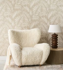 Stringed Leaves Wallpaper by Eijffinger Brown/Taupe