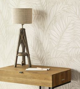 Stringed Leaves Wallpaper by Eijffinger Natural