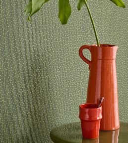 Stripes and Dots Wallpaper by Eijffinger Green