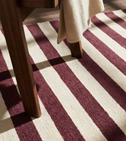 Lorena Canals Stripes Cotton rug Rose/Khaki C-STRP-RSKAK-XS Rose/Khaki