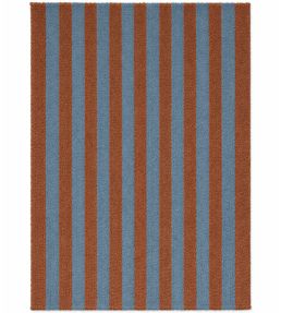 Lorena Canals Stripes Wool rug Cinnamon/Ocean Blue WO-STRP-CINOBL-XS Cinnamon/Ocean Blue
