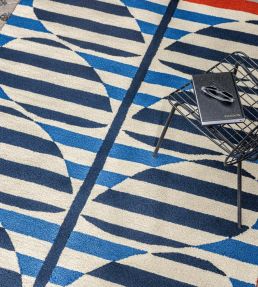 Orla Kiely Stripy Stem Outdoor rug Azure 464308140200-US Azure
