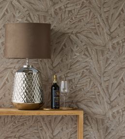 Structured Leaves Wallpaper by Eijffinger Brown/Taupe