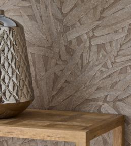 Structured Leaves Wallpaper by Eijffinger Brown/Taupe
