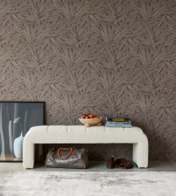Structured Leaves Wallpaper by Eijffinger Brown