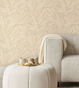 Structured Leaves Wallpaper by Eijffinger Dark Brown/Taupe