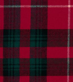 Stuart Of Bute Mod Fabric by The Isle Mill Green/Red
