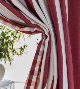 Studio Stripe Fabric by Ian Mankin Claret