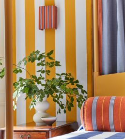 Studio Stripe Fabric by Ian Mankin Navy