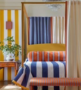 Studio Stripe Fabric by Ian Mankin Navy