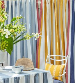 Studio Stripe Fabric by Ian Mankin Claret