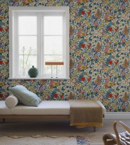 Stugrabatt Wallpaper by Borastapeter Light Multi
