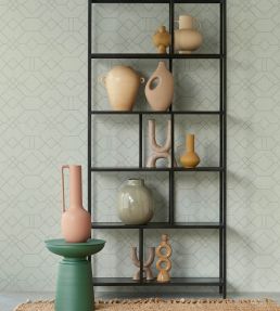 Subtle Geometry Wallpaper by Eijffinger Green