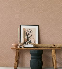 Subtle Geometry Wallpaper by Eijffinger Pink