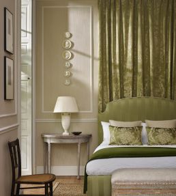 Suffolk Stripe Fabric by Zoffany Gold