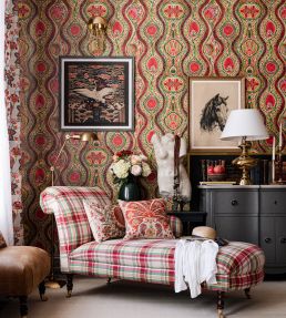 Sullivan Plaid Fabric by MINDTHEGAP Red Green