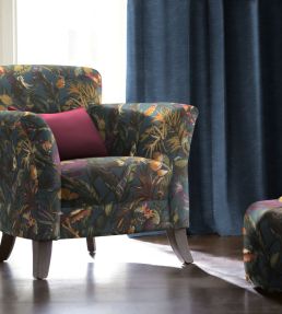 Sumatra Fabric by Arley House Peacock Blue