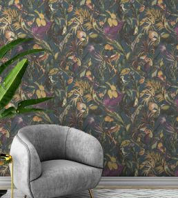 Sumatra Wallpaper by Arley House Peacock Blue