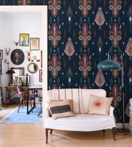 Sumba Wallpaper by Coordonne Navy