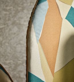 Sumi Reflect Fabric by Harlequin Marine/Grass/Taupe