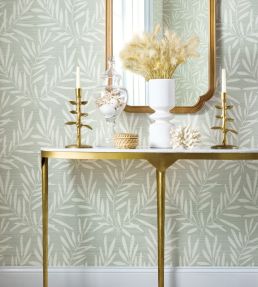 Summer Leaves Wallpaper by Thibaut Lavender