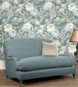 Summer Peony Wallpaper by GP & J Baker Red/Green
