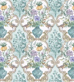 Sundara Fabric by Osborne & Little Aqua/Violet
