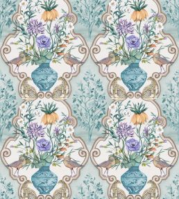 Sundara Wallpaper by Osborne & Little Aqua/Violet