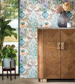 Sundara Wallpaper by Osborne & Little Linen/Coral