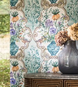 Sundara Wallpaper by Osborne & Little Linen/Coral