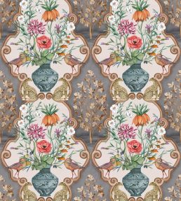 Sundara Wallpaper by Osborne & Little Charcoal/Chestnut