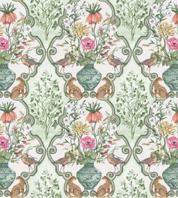 Sundara Fabric by Osborne & Little Sage/Pink