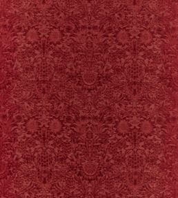 Sunflower Caffoy Velvet Fabric by Morris & Co Barbed Berry