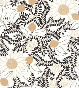 Sunflower Wallpaper by Caselio Noir Blanc