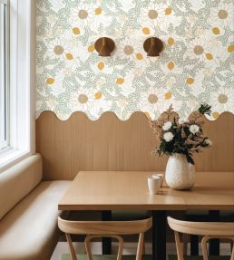 Sunflower Wallpaper by Caselio Vert D'eau