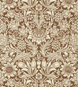 Sunflower Wallpaper by Morris & Co Chocolate/Cream