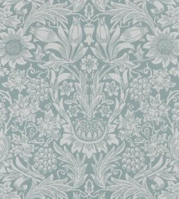 Sunflower Wallpaper by Morris & Co Light Teal