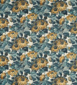 Sunforest Fabric by Clarke & Clarke Denim/Linen