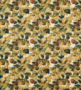 Sunforest Fabric by Clarke & Clarke Olive/Russet