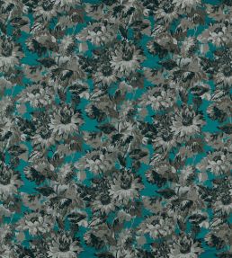 Sunforest Jacquard Fabric by Clarke & Clarke Peacock