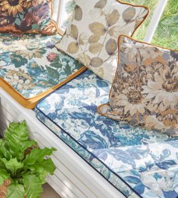 Sunforest Jacquard Fabric by Clarke & Clarke Pewter