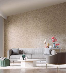Sunstone Wallpaper by Harlequin Positano / Chocolate / Pistachio