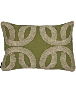 Sur Un Fil Cushion 40 x 60cm by Maison Casamance Olive
